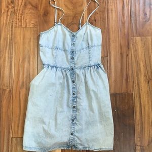 Denim button up dress